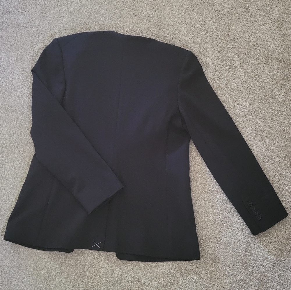 Express Double Brested Double Lapel Classic Black Suit Jacket - Picture 7 of 8